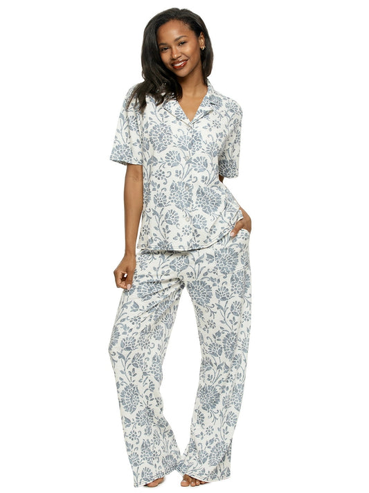 Josephine Notch Collar Pant Set