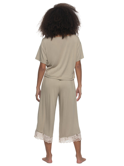 Amelie Vintage Lace Cropped Tee and Pants - Abby Stone