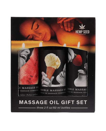 Earthly Body Edible Massage Oil Gift Set