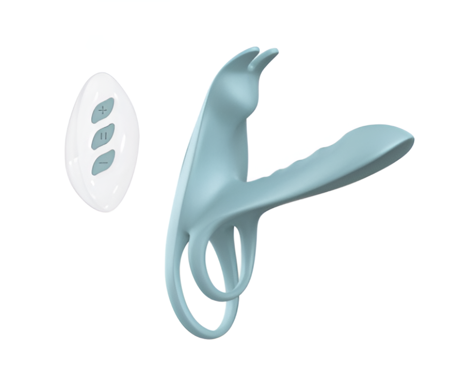 Zayn Cock Ring/Sleeve Blue - Remote