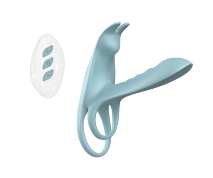 Zayn Cock Ring/Sleeve Blue - Remote