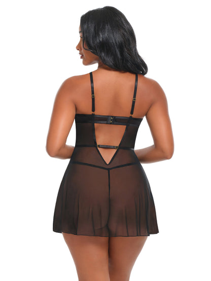 Jenna Babydoll - Purple Haze/Black