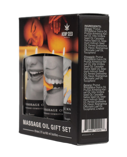 Earthly Body Edible Massage Oil Gift Set