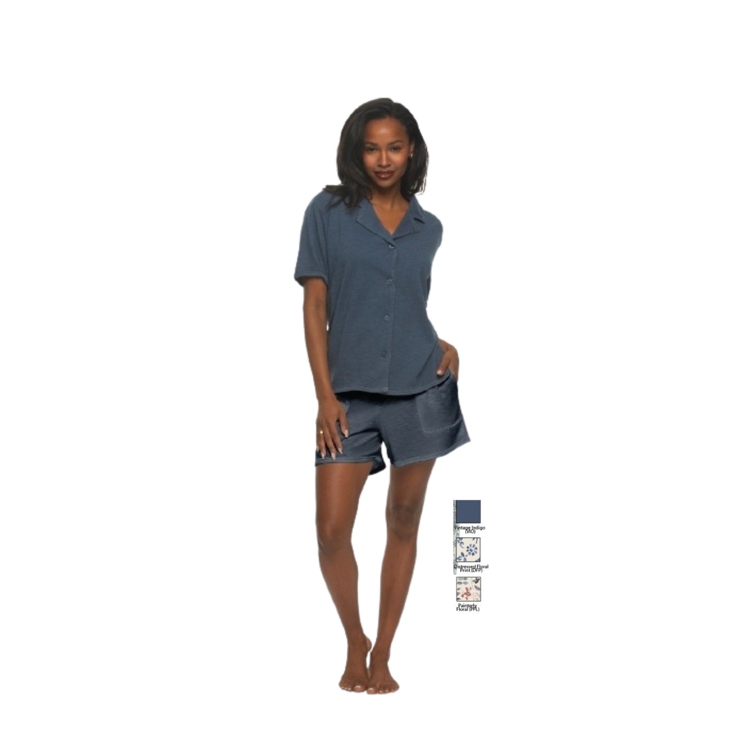 Josephine Notch Collar Short Set