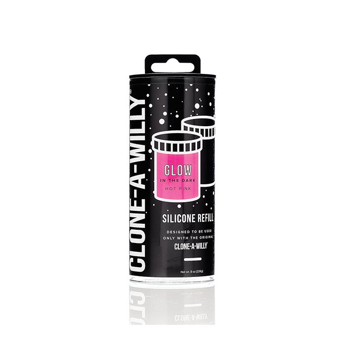 REFILL: Clone-A-Willy Silicone Glow In The Dark - Hot Pink