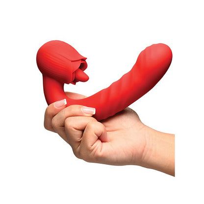 Thrusting & Licking Rose Vibrator