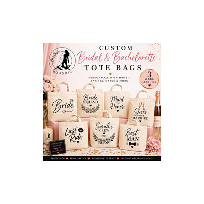Custom Bridal & Bachelorette Tote Bags