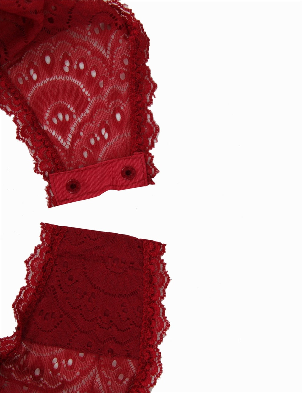 Sexy Lace Crochet Bodysuit with Satin Sash
