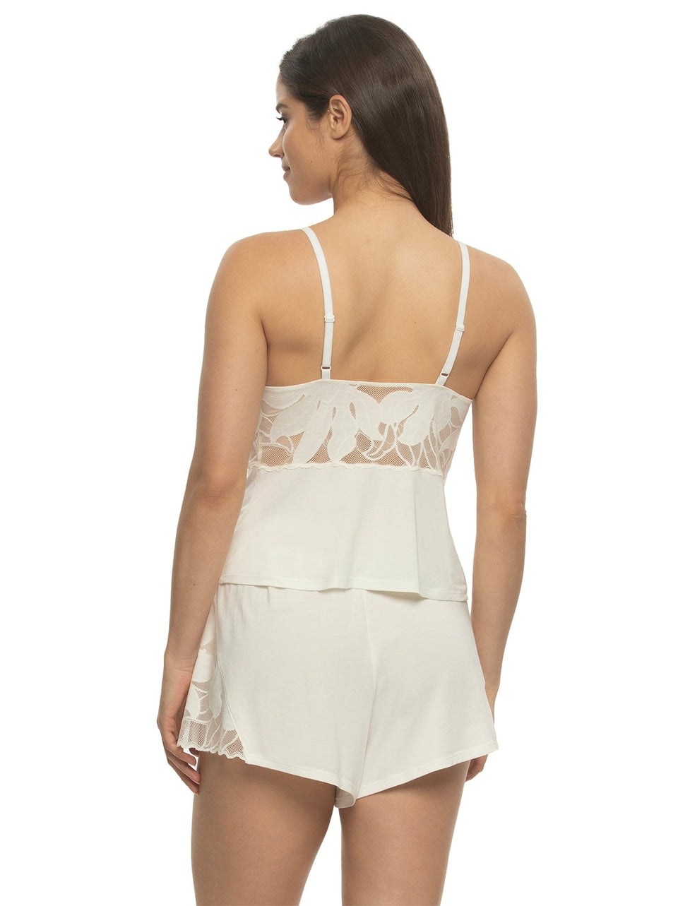Annalisa Modal & Lace Cami/Shorts - Whisper White