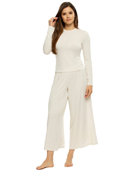 Lena Modal Linen Blend Set - Sand