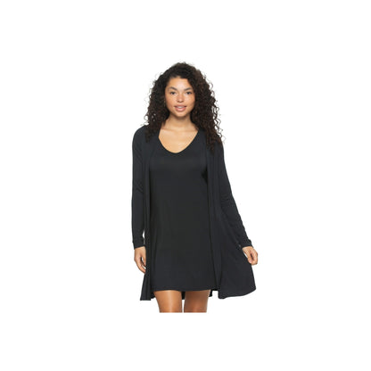 So Smooth Modal Tank Chemise & Wrap Set - Black