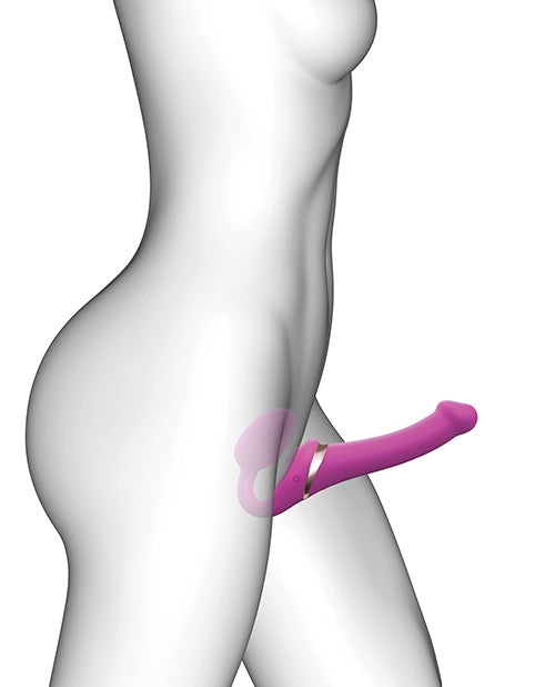 Vibrating Strapless Silicone Strap on Dildo