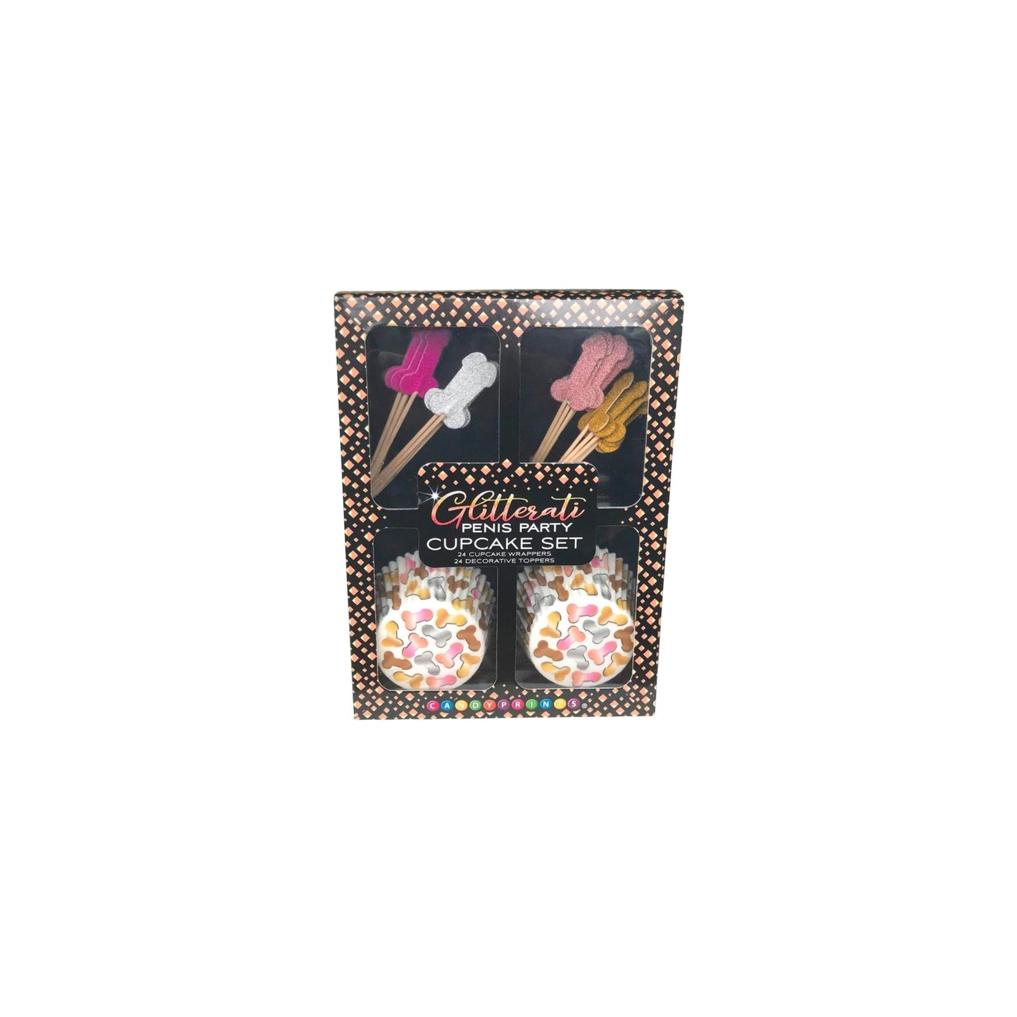 Glitterati Penis Party Cupcake Set (48 pieces)