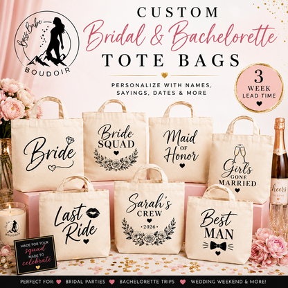 Custom Bridal & Bachelorette Tote Bags