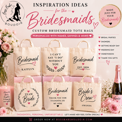 Custom Bridal & Bachelorette Tote Bags