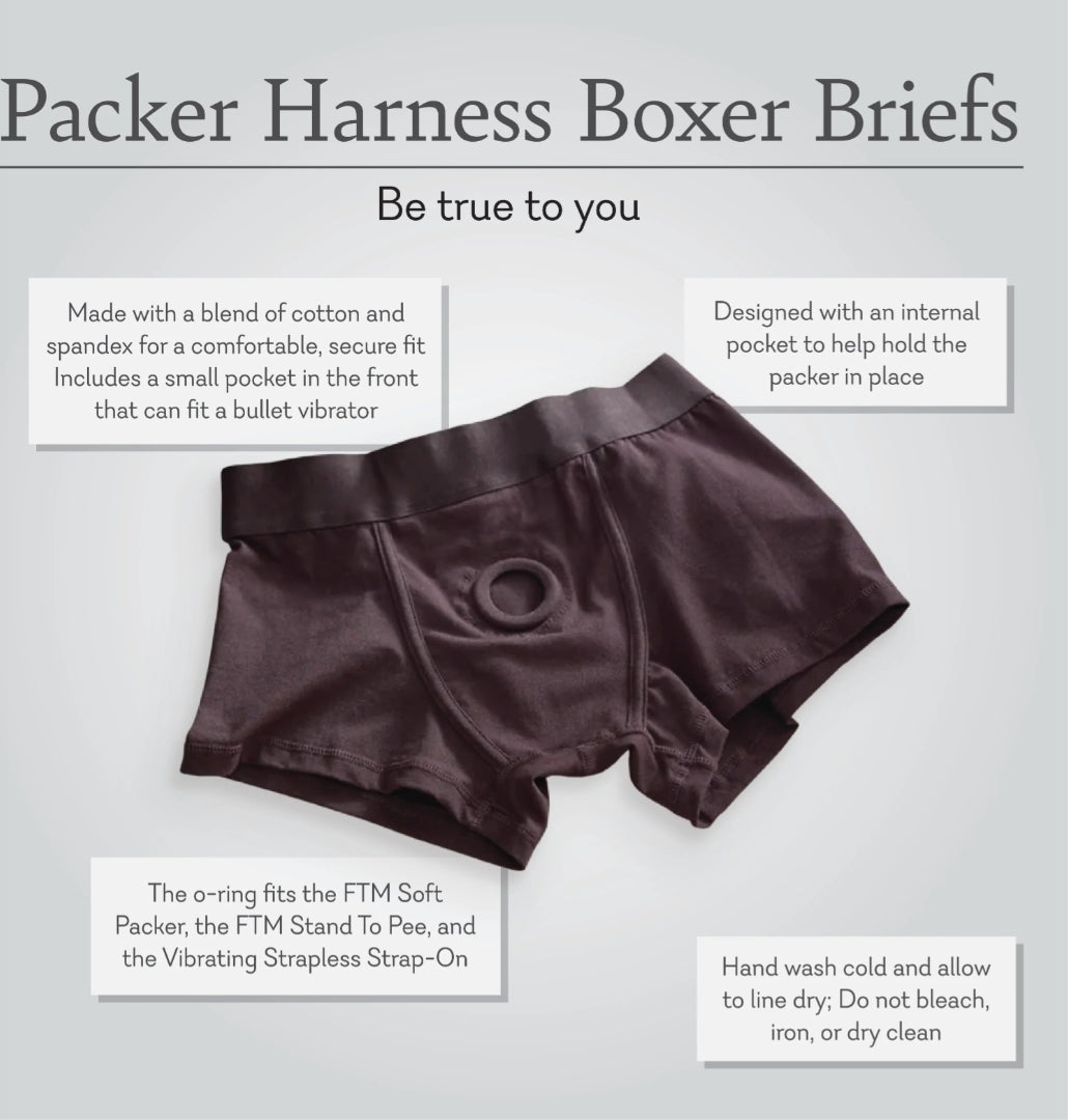 Packer Harness Boxer Briefs - Cotton-Spandex Bottom