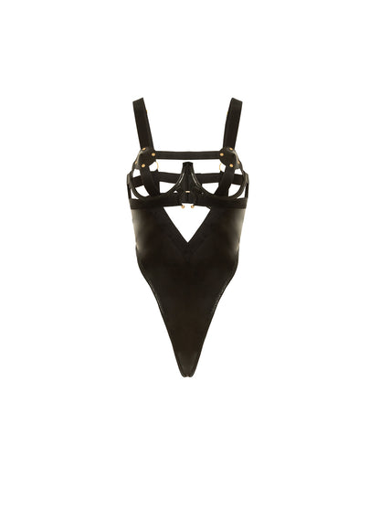 Erotic Open Cup Teddy - Black