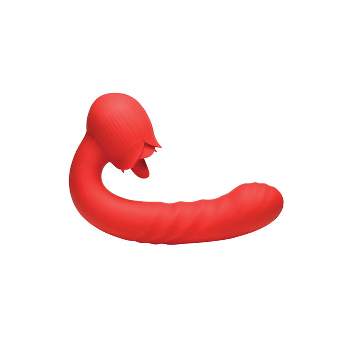 Thrusting & Licking Rose Vibrator